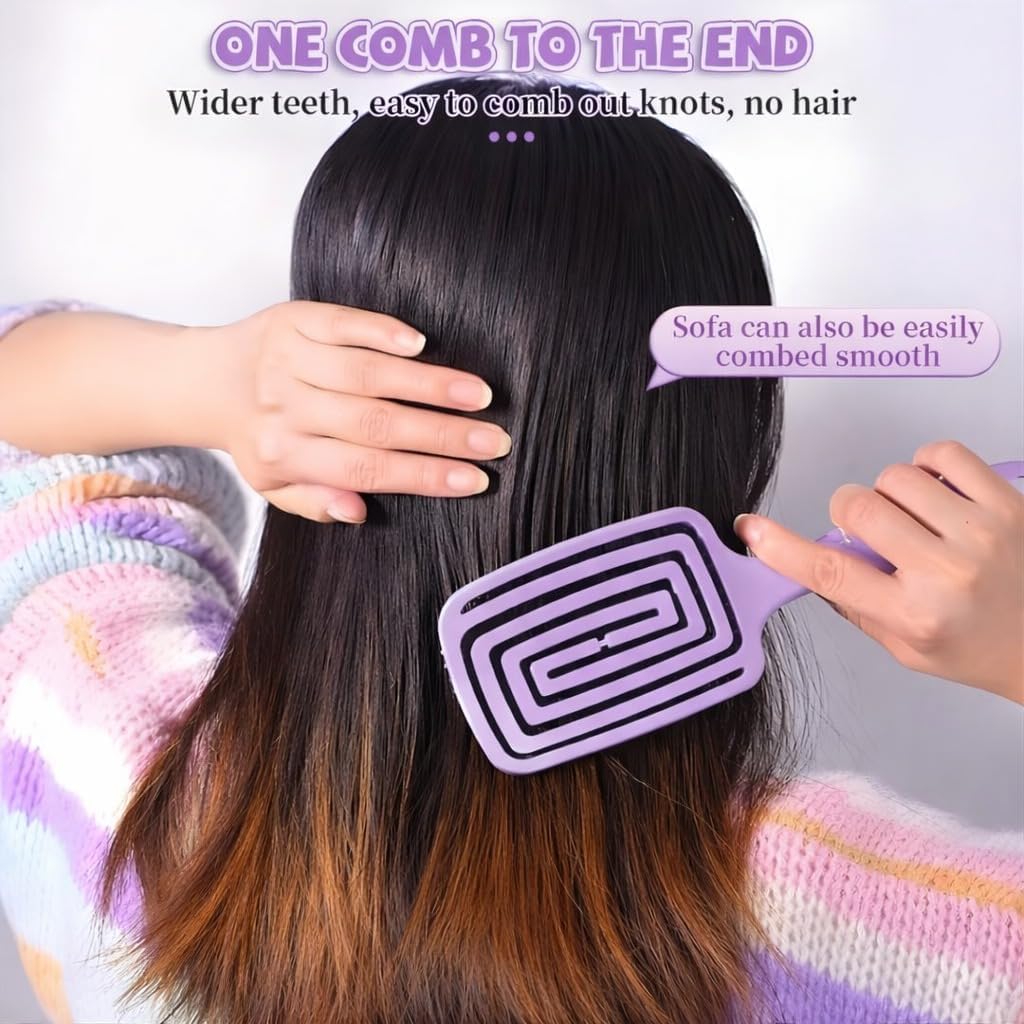 Premium Detangling Hair Brush for Women & Men- Anti Hair Fall Comb for Curly, Wavy & Straight Hair