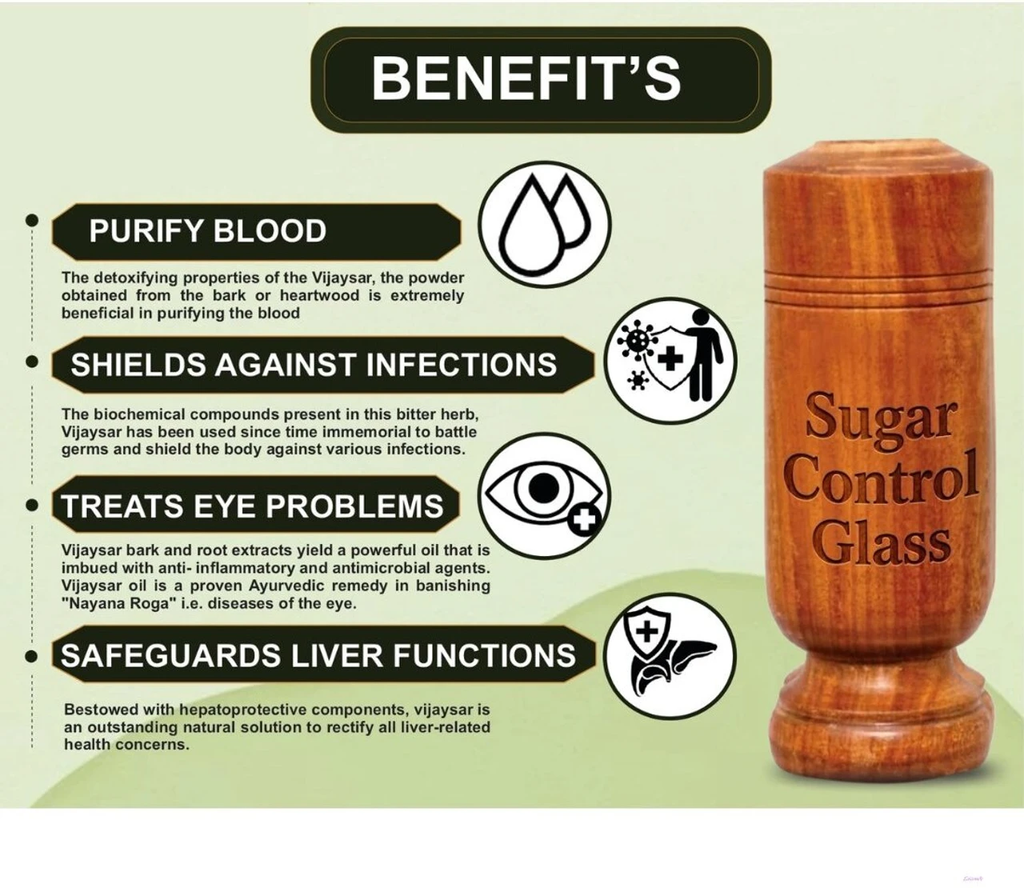 Wooden Tumbler Sugar Control Glass
